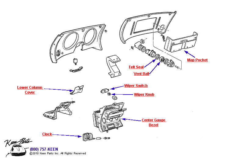 Instrument Panel Diagram for a 1994 Corvette