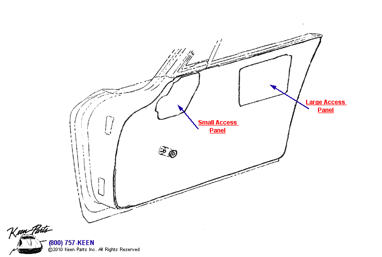 Access Panels Diagram for a 1955 Corvette