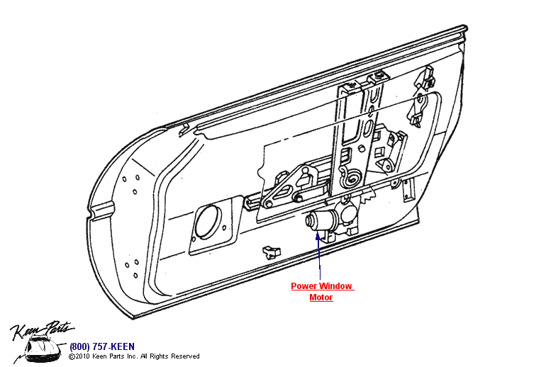 Window Regulator Diagram for a 1998 Corvette