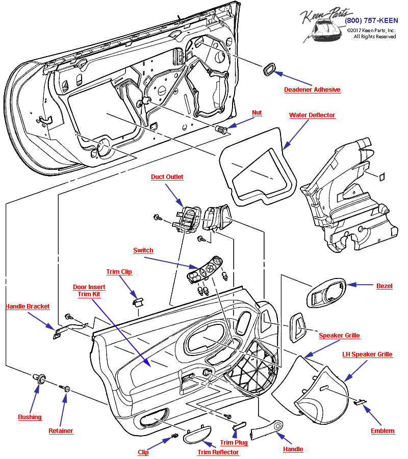 Door Switches Diagram for a 1992 Corvette