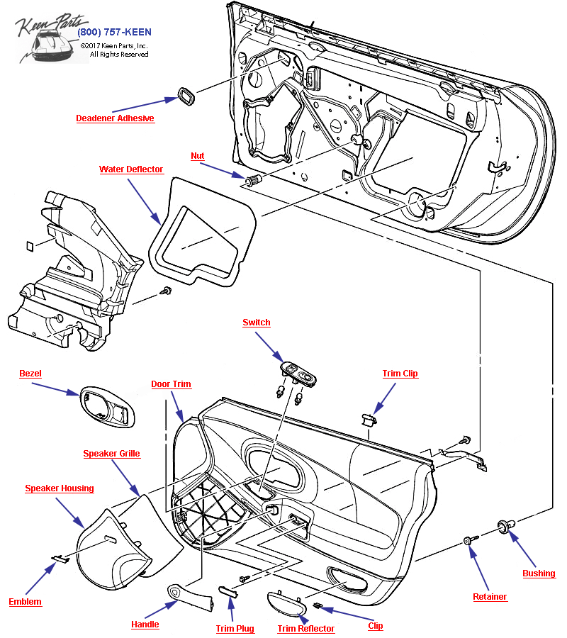 Door Switches Diagram for a 1968 Corvette
