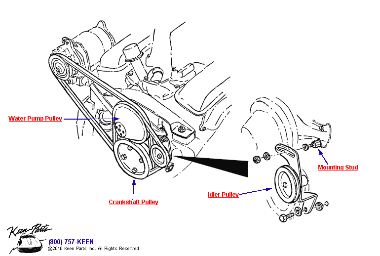 Pulleys - Fuel Injection Diagram for a 1971 Corvette