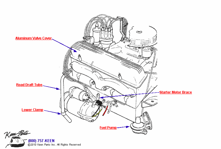 Engine &amp; Draft Tube Diagram for a 1973 Corvette