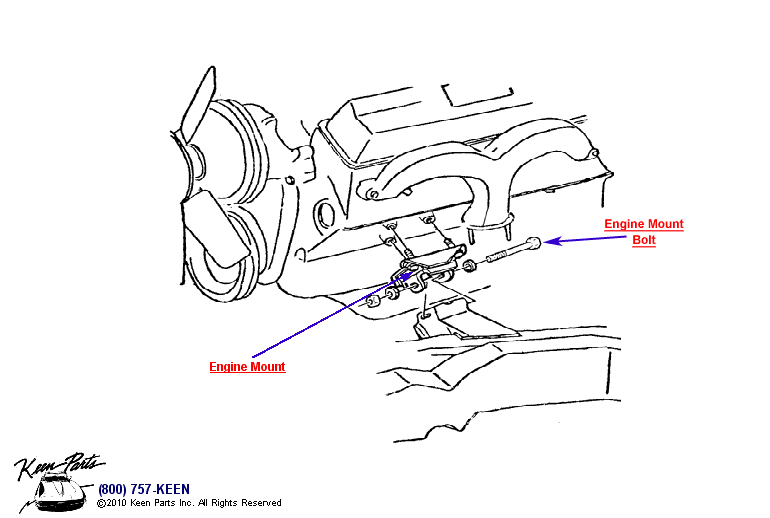 Engine Mount Diagram for a 1982 Corvette
