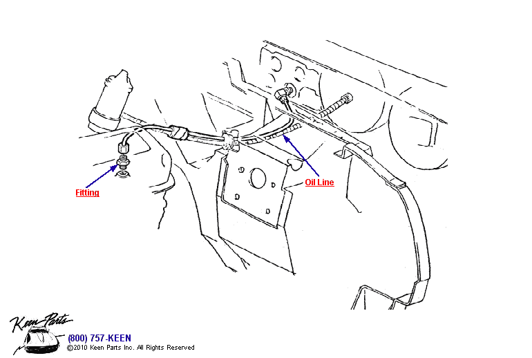 Small Block Oil Pressure Line Diagram for a 2002 Corvette