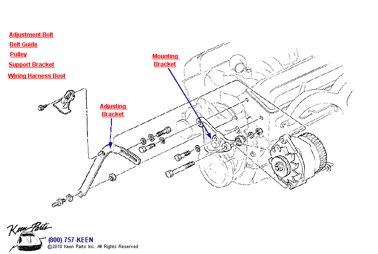 Small Block Alternator Diagram for a C2 Corvette