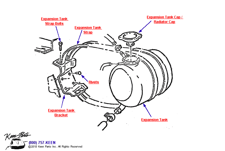 Expansion Tank Diagram for a 2012 Corvette