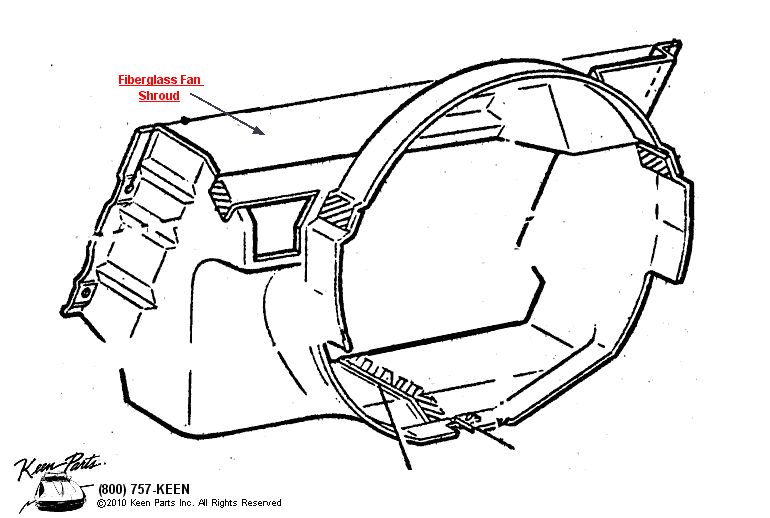 Fan Shroud Diagram for a 1958 Corvette