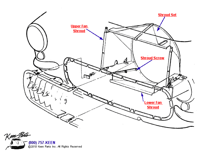 Fan Shrouds Diagram for a 1962 Corvette