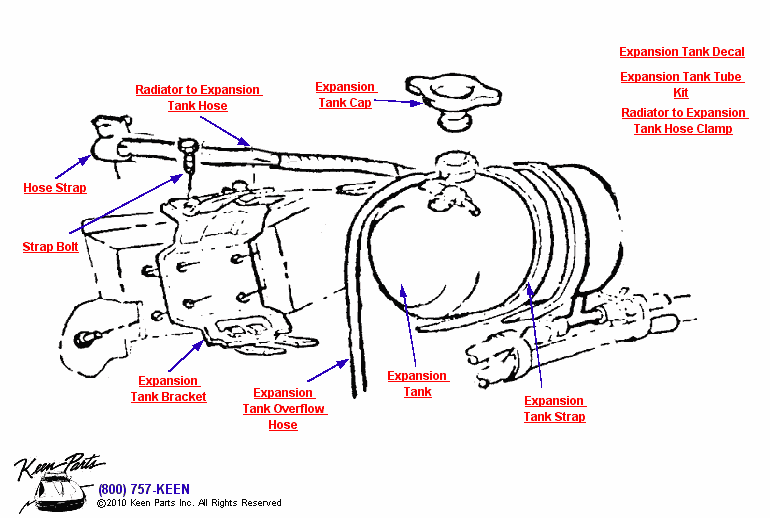 Expansion Tank Diagram for a 1956 Corvette
