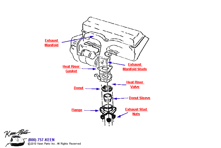 Heat Riser Valve Diagram for a 1975 Corvette