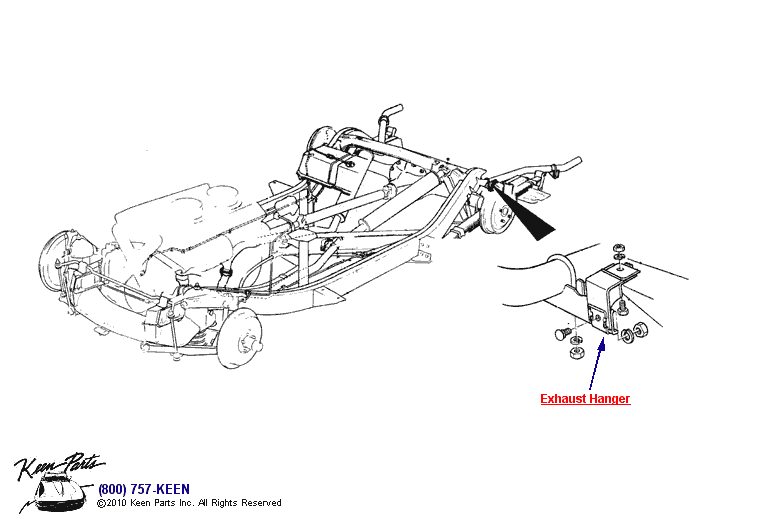Rear Hanger Diagram for a 1996 Corvette