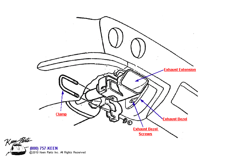 Tailpipe Diagram for a 2024 Corvette
