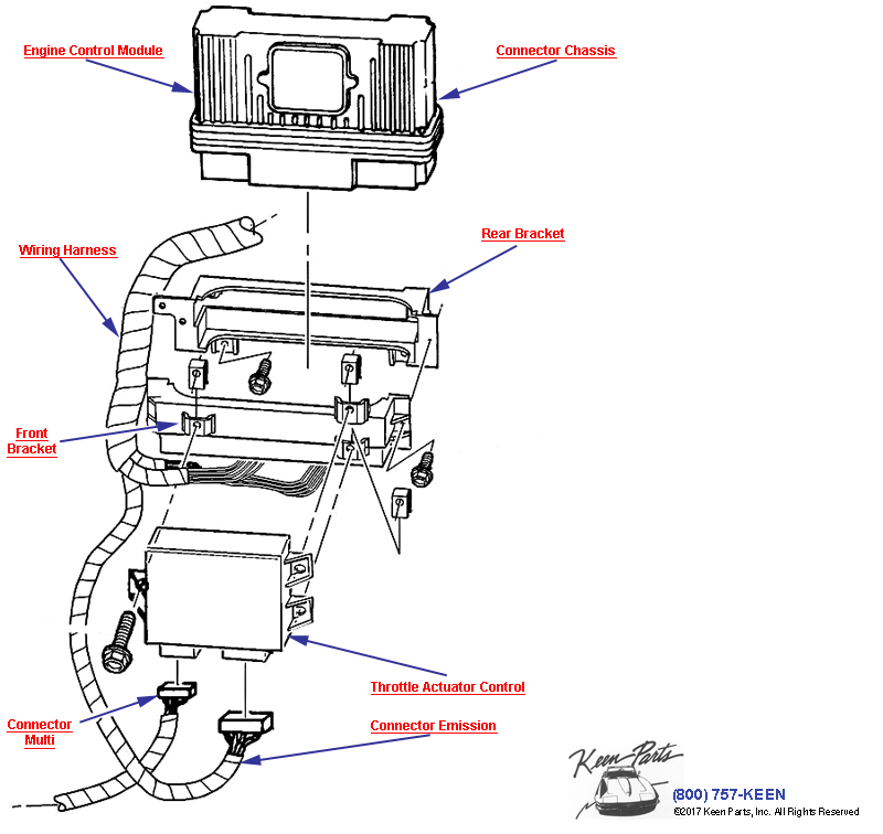 PCM Module Diagram for a 2005 Corvette