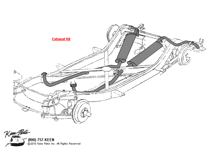 Exhaust Kits Diagram for a 2023 Corvette