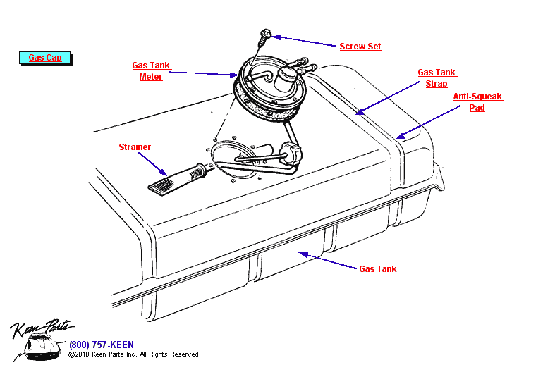 Gas Tank Meter Diagram for a 1974 Corvette
