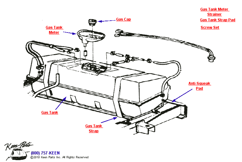Gas Tank Diagram for a 1973 Corvette