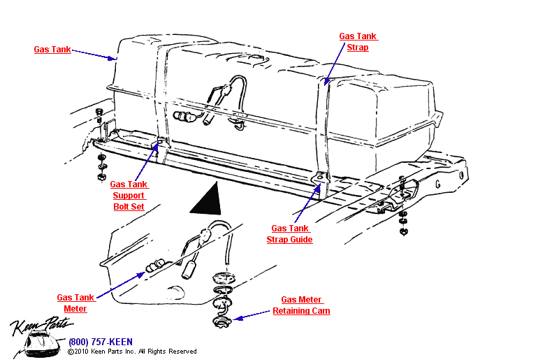 Fuel Tank Diagram for a 1972 Corvette