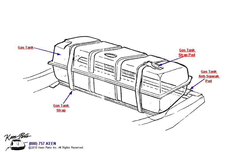 Gas Tank Diagram for a 1958 Corvette