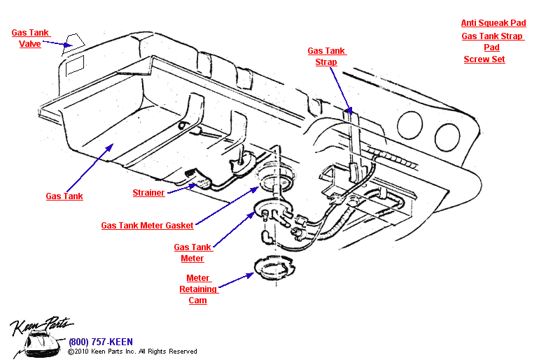 Gas Tank Meter Diagram for a 1963 Corvette
