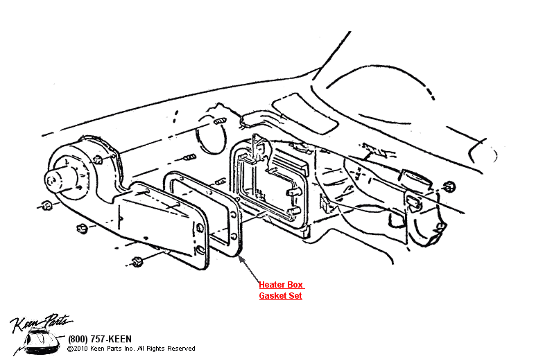 Heater Box - No AC Diagram for a 1976 Corvette