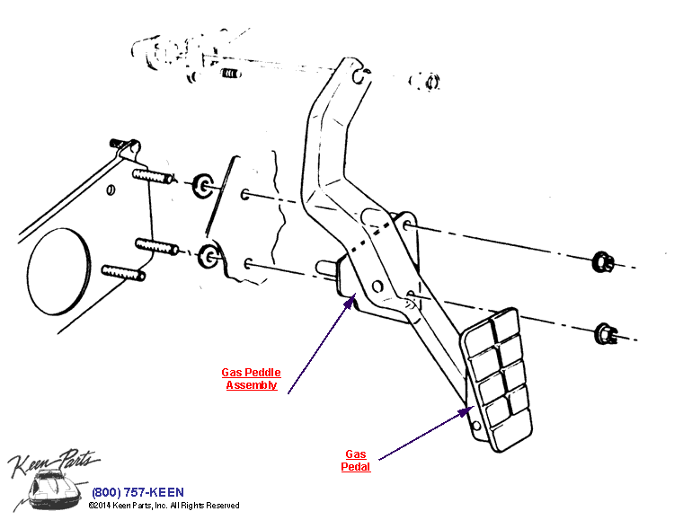 Gas Pedal Diagram for a 1997 Corvette