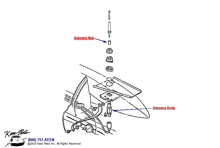 Antenna Diagram for a 2016 Corvette