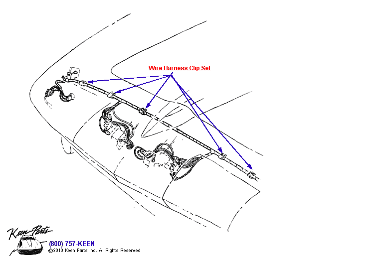 Headlight Wiring Diagram for a 1955 Corvette