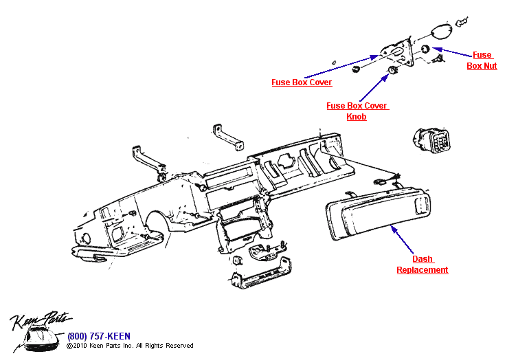 Instrument Panel Diagram for a 2014 Corvette