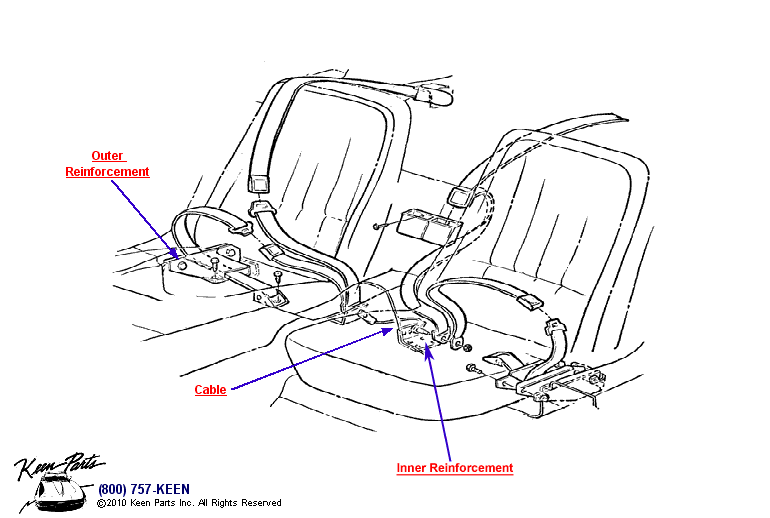 Seats &amp; Belts Diagram for a 1959 Corvette