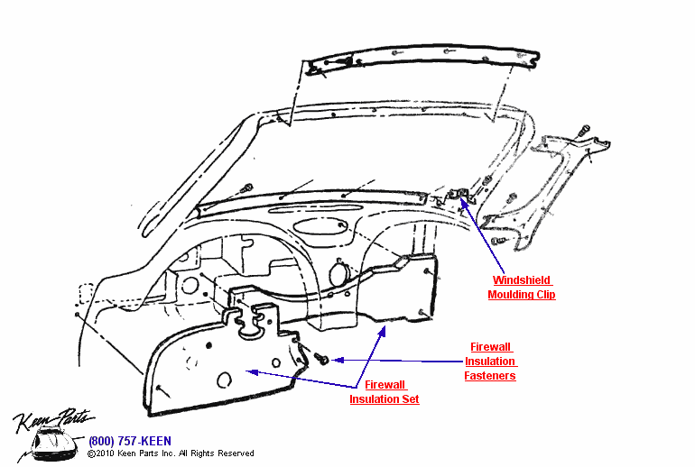 Firewall Diagram for a 2003 Corvette