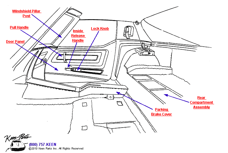Interior Diagram for a 2022 Corvette