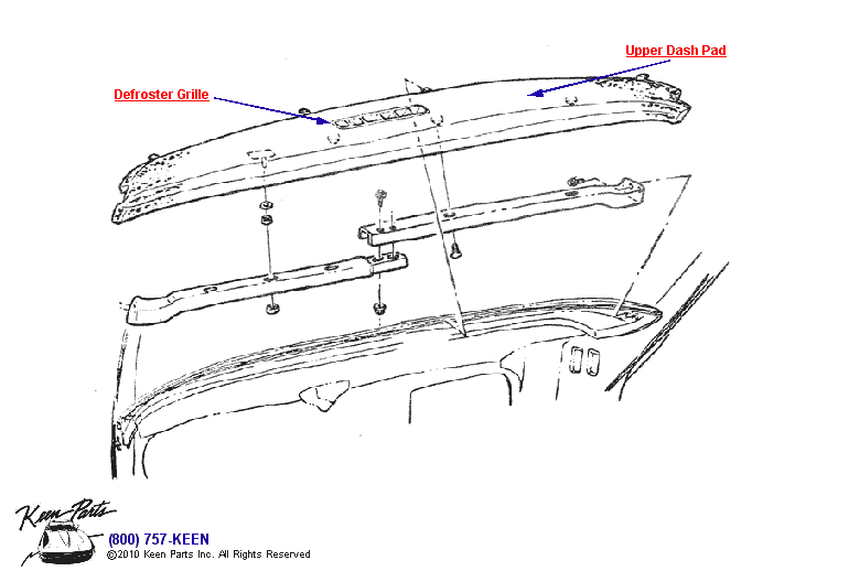 Upper Dash Diagram for a 2017 Corvette