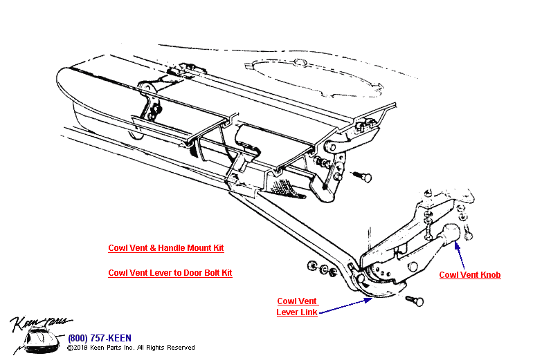 Cowl Ventilator Diagram for a 2023 Corvette