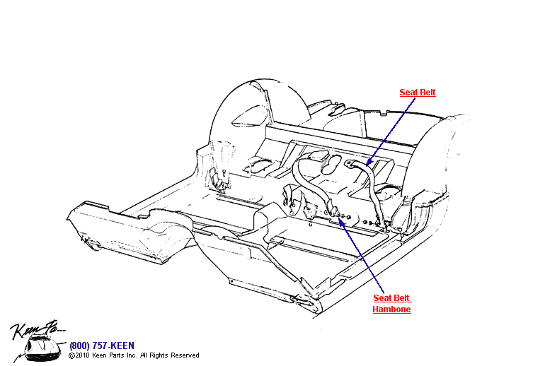 Seat Belts Diagram for a 2009 Corvette