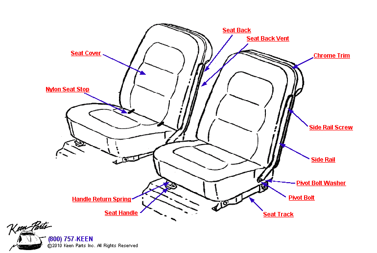Seats Diagram for a 2011 Corvette