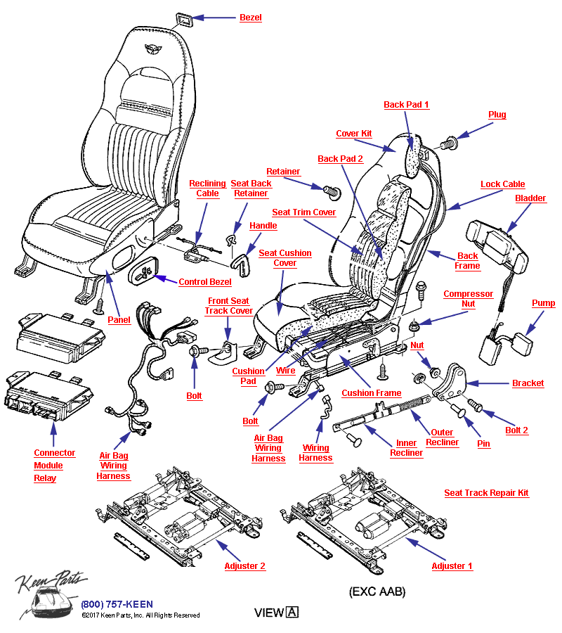 Seat Switches Diagram for a 1989 Corvette