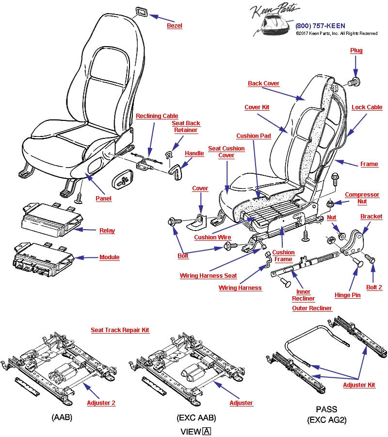 Seat Switches Diagram for a 1985 Corvette