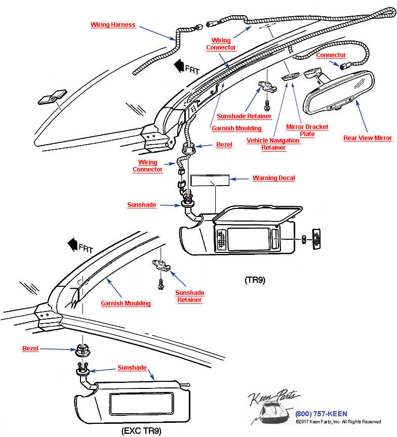 Sunshade - XTRA WIRING Diagram for a 1954 Corvette