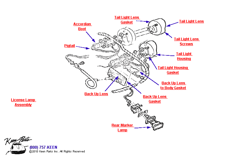 Tail Lights Diagram for a 1990 Corvette