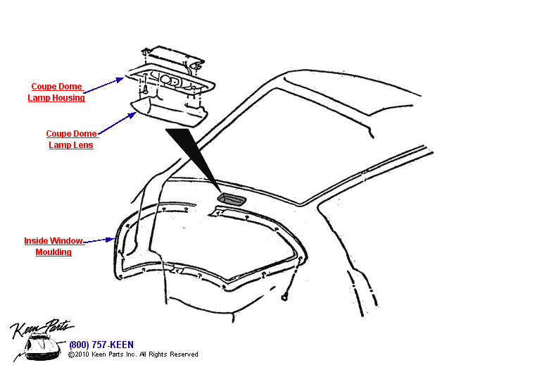 Interior Lights Diagram for a 2010 Corvette