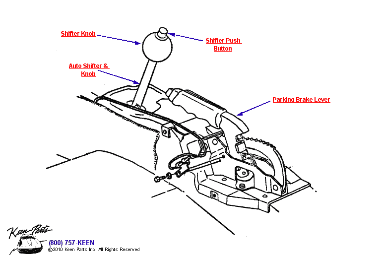 Shifter Diagram for a 2020 Corvette