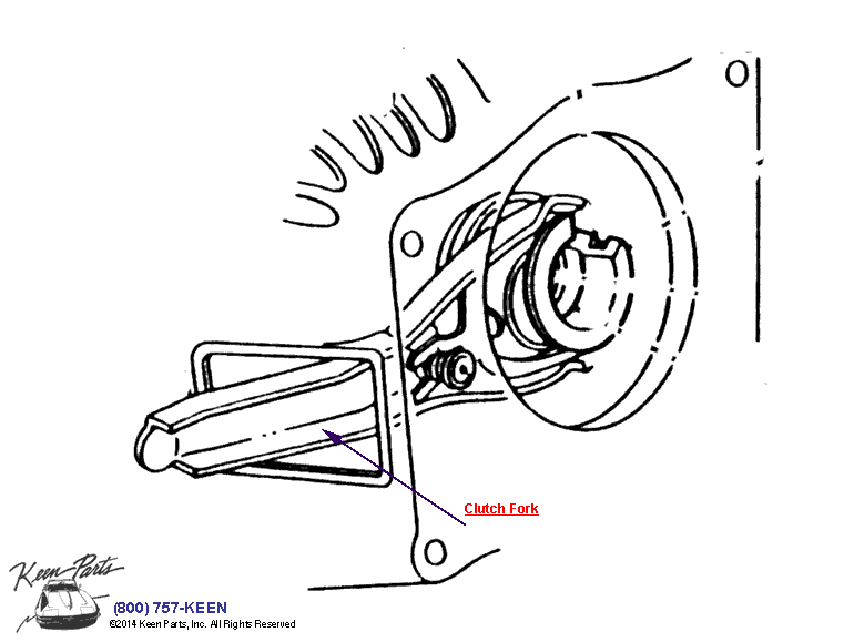 Clutch Fork Diagram for a 2021 Corvette