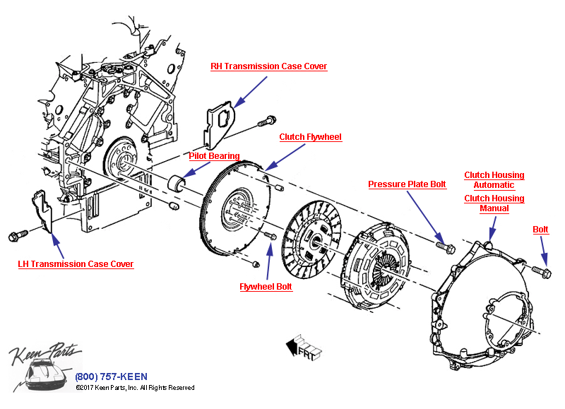 Clutch Diagram for a 2013 Corvette
