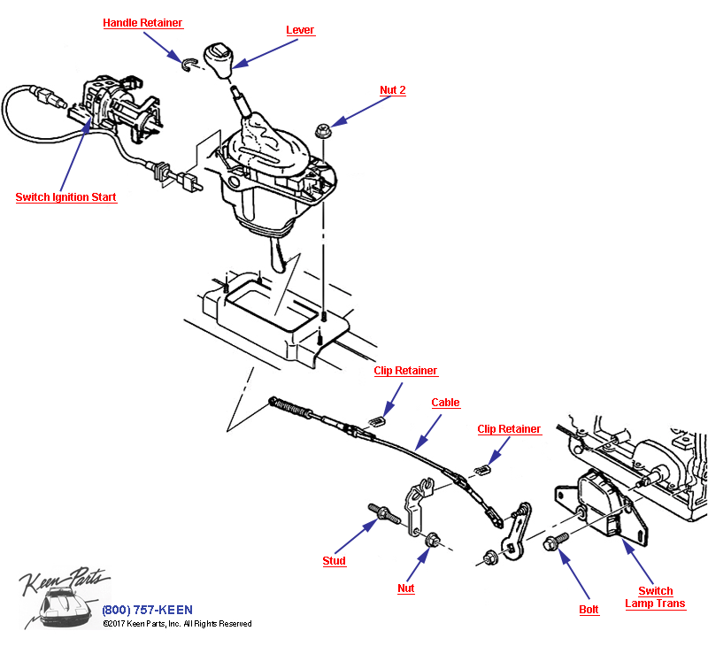 Shifter Switches Diagram for a 1955 Corvette