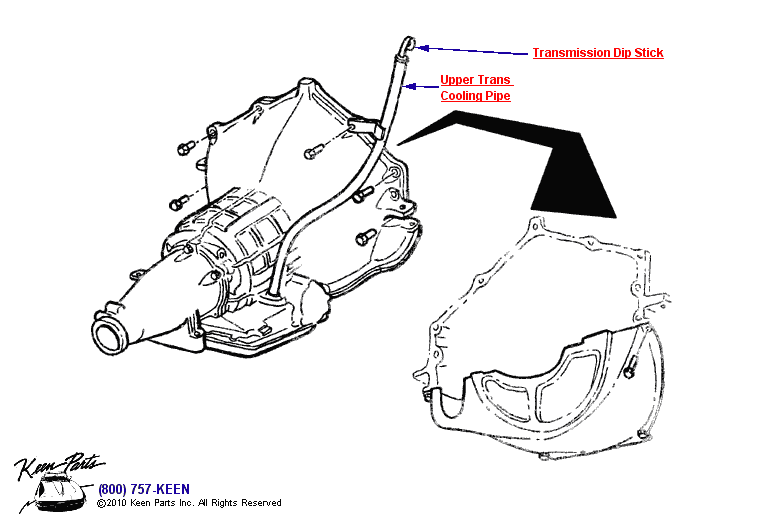 Trans Filler Tube Diagram for a 1990 Corvette