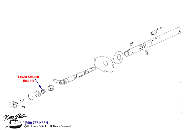 Tilt Steering Column Diagram for a 1967 Corvette