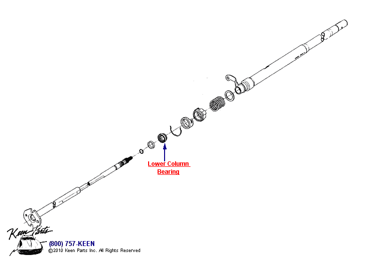 Standard Steering Column Diagram for a 2015 Corvette