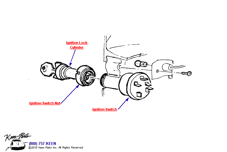 Ignition Switch Diagram for a 1987 Corvette