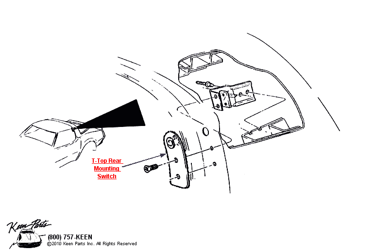 T-Top Mounting Switch Diagram for a 2016 Corvette